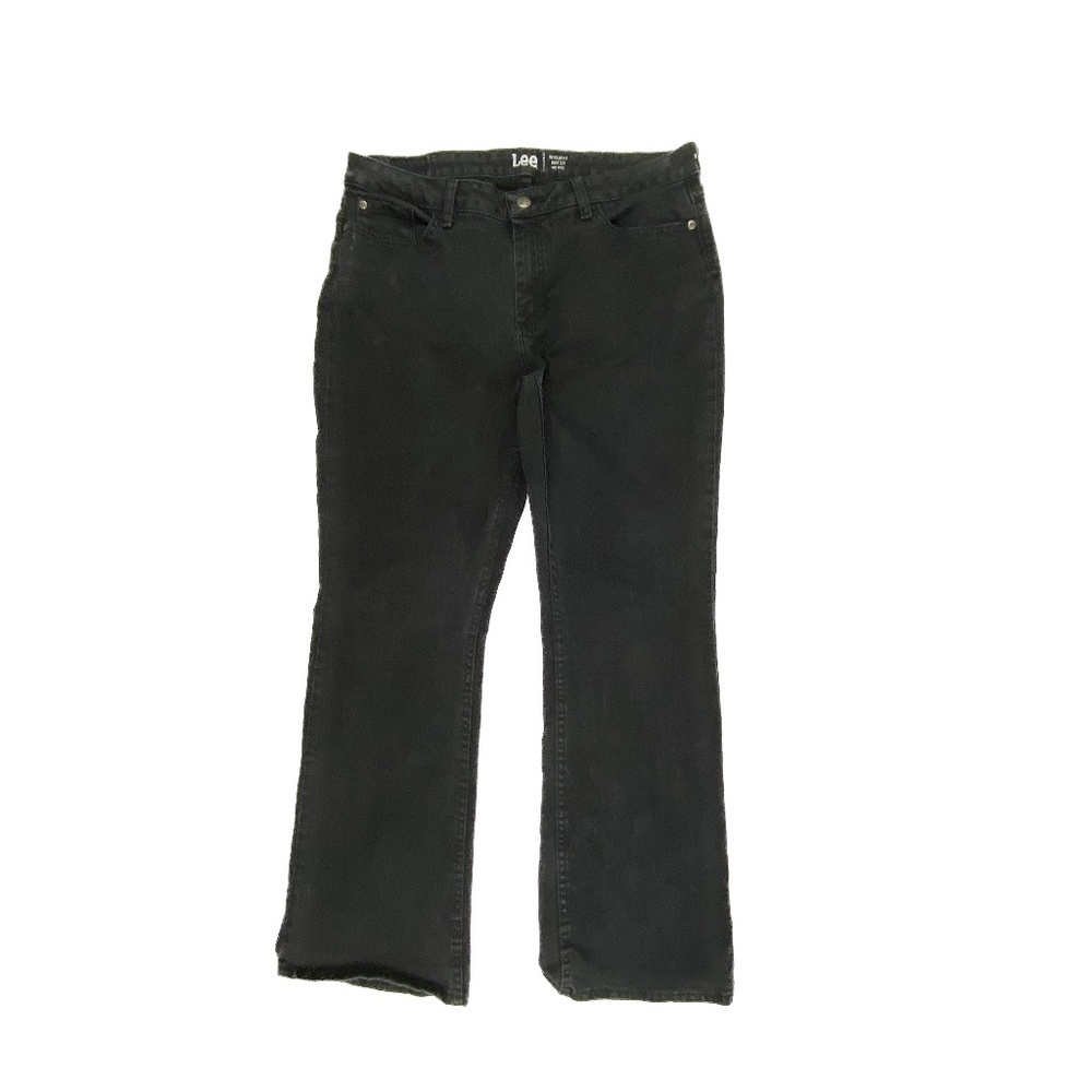 Lee Regular Fit Bootcut Mid Rise Women's size 12P Black Denim jeans‎